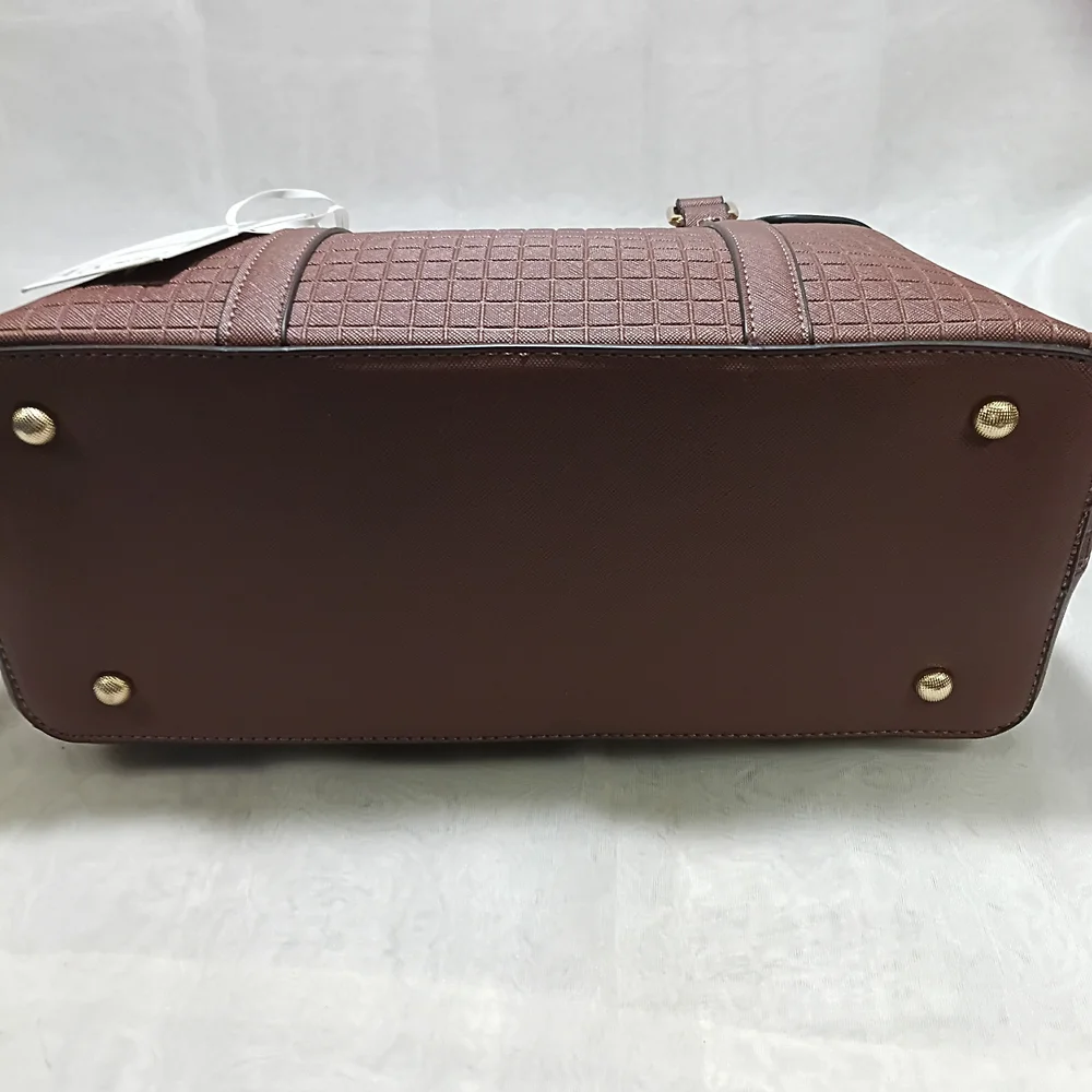 Allyssa Brown Handbag with Paired Pink Patterm Wallet, NWT
